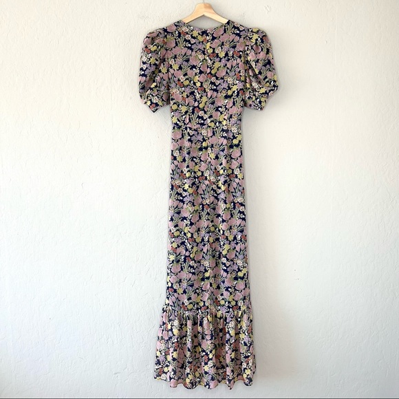 NWT Yumi Kim Andrea Puff Sleeve Ruffle Hem Midi Dress in Laguna Breeze M… - Picture 7 of 12